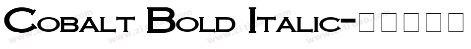 Cobalt Bold Italic字体转换